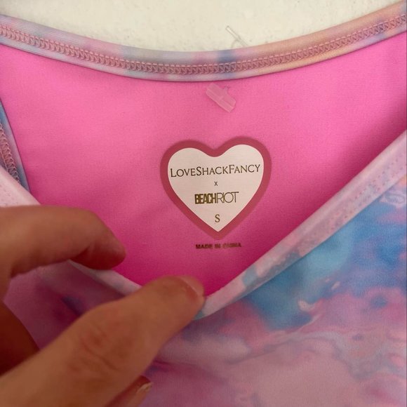 LoveShackFancy Multicolor Tie-Dye Tank Top - Picture 2 of 8